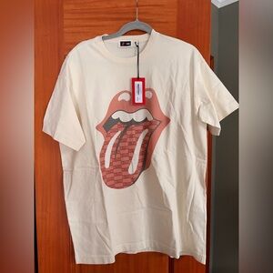 Kith Cream Tee for Rolling Stones